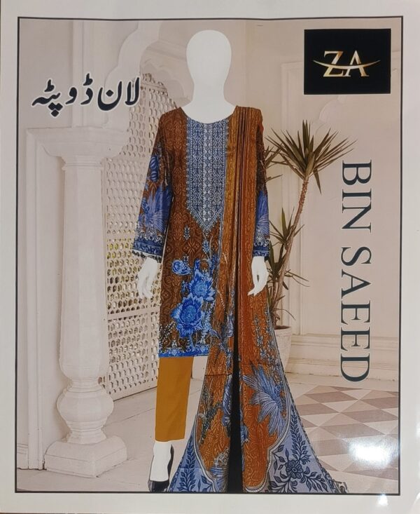 Lawn three piece with (Lawn) dupatta