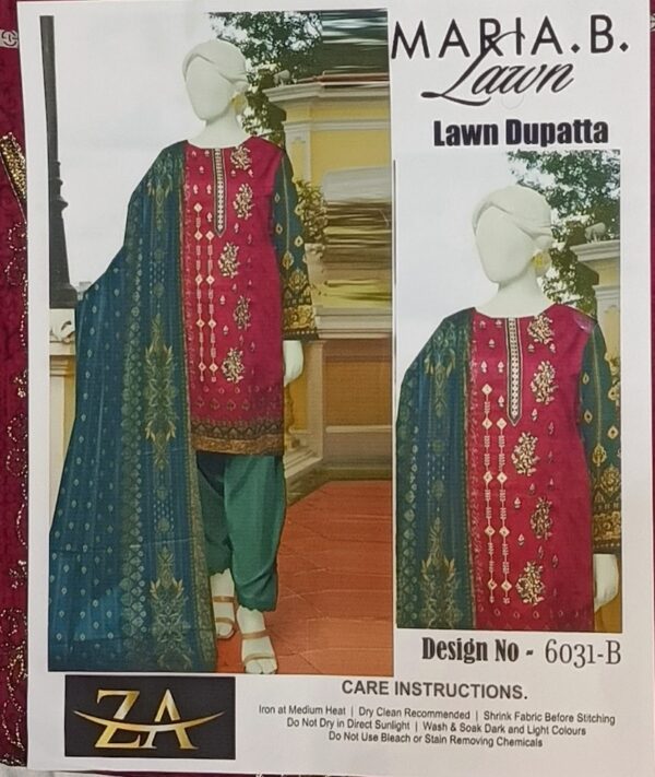 Lawn three piece with (Lawn) dupatta