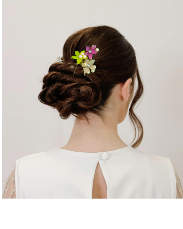 Flower bun clip (pin), aesthetic Flower  bun pin